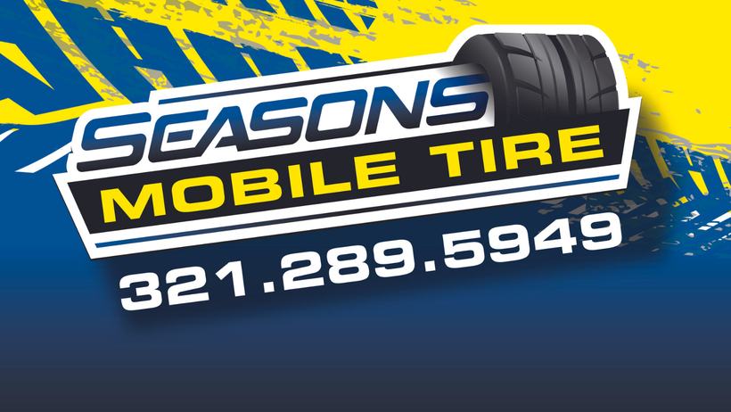 Seasons Mobile Tire logo with phone number 321.289.5949